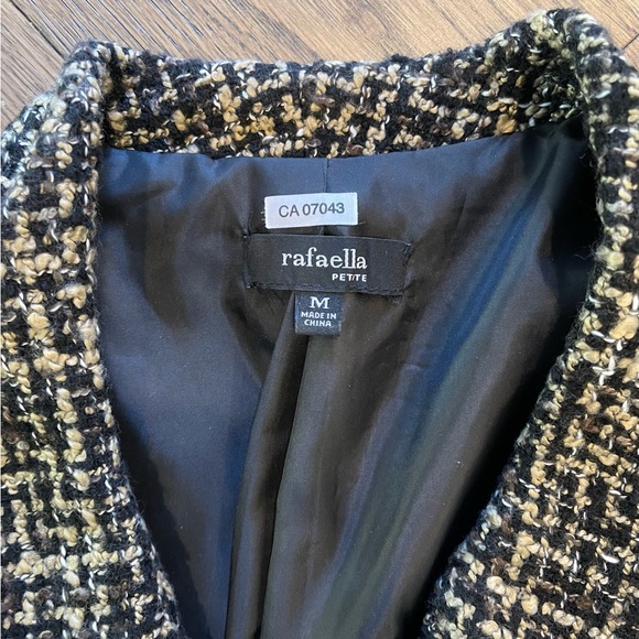 Rafaella Tweed Fall Autumn Blazer M Medium Petite Jacket Coat - Picture 3 of 6